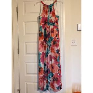 Eliza J floral halter dress